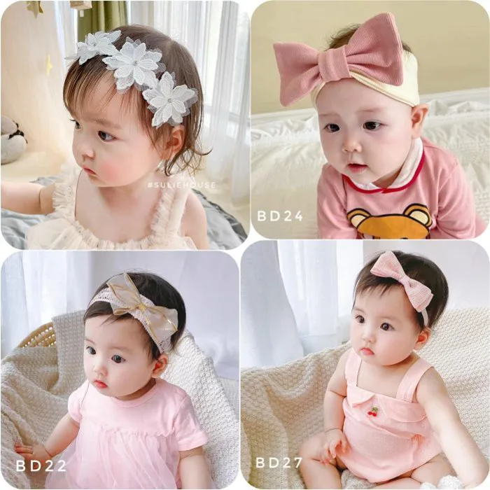 Tổng hợp các mẫu băng đô cho bé 0-2 tuổi p.1