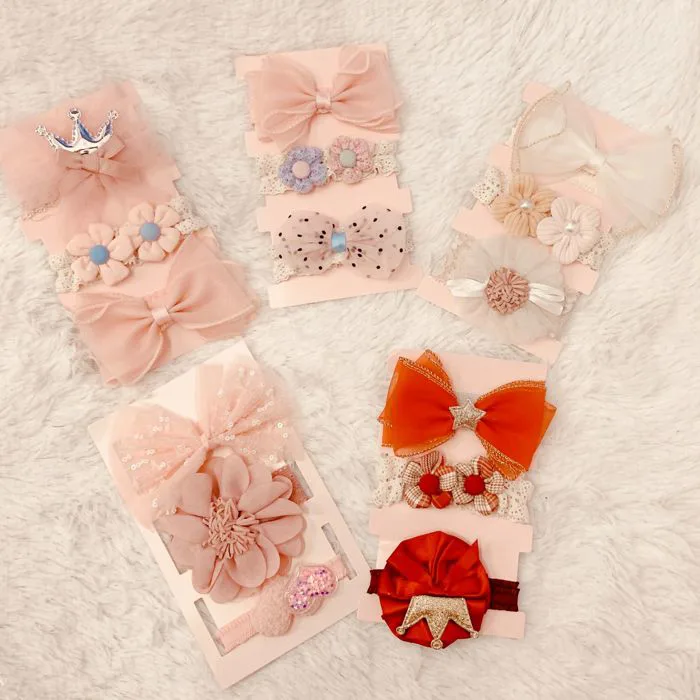 Bộ Băng Đô Cho Bé BD8963 | Set Phụ Kiện Siêu Xinh Cho Bé Gái 6 Tháng – –  Phụ Kiện Xinh