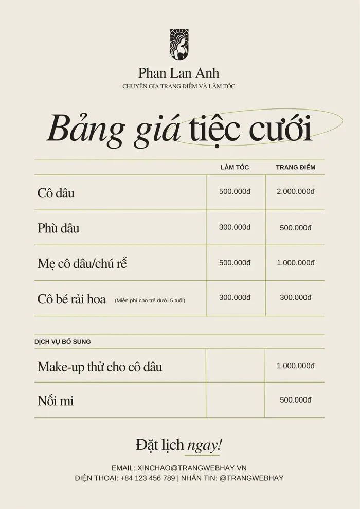 Mẫu bảng giá nail đẹp, chuẩn tiệm chuyên nghiệp | Canva