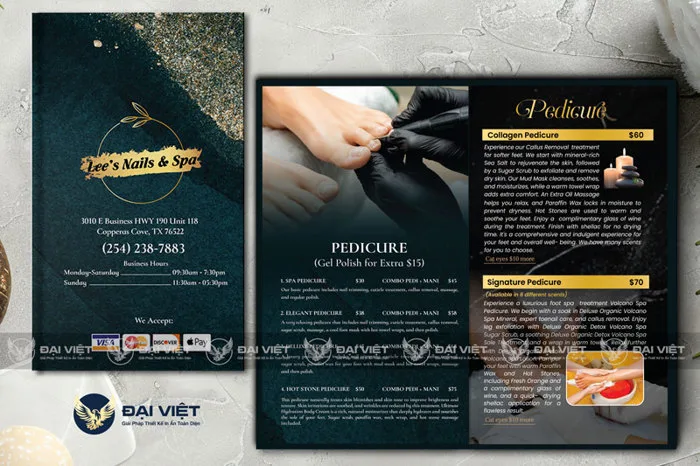 In Menu Nails Sang Trọng Số 1 VN | Bảng Giá 2025 - Công Ty TNHH Thiết Kế In  Ấn Đại Việt - In Menu, Name Card, Tờ Rơi, Ấn Phẩm Truyền Thông