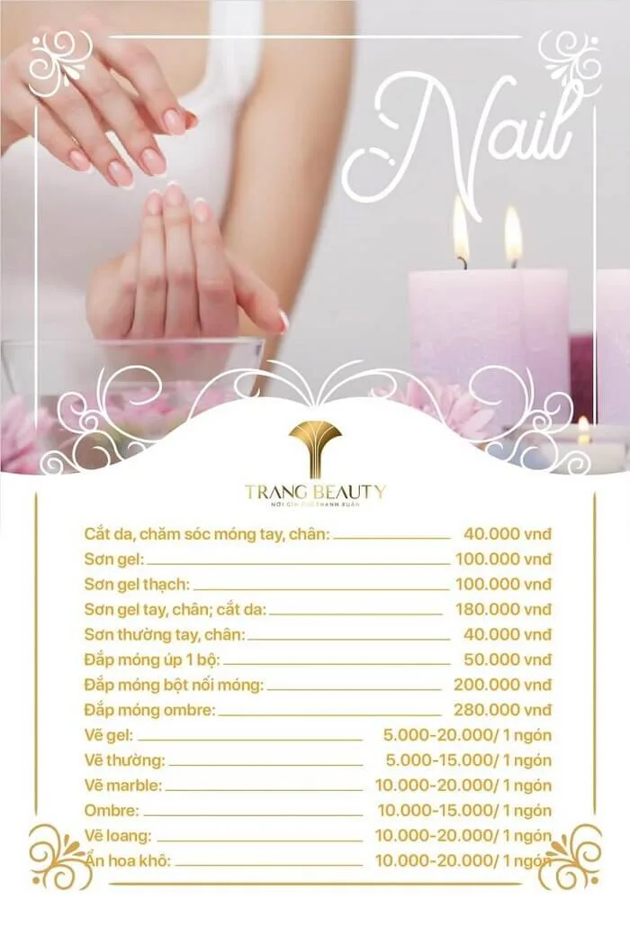 20+ mẫu bảng giá tiệm nail ấn tượng, thu hút khách nhất hiện nay — bePOS  Blog | bePOS