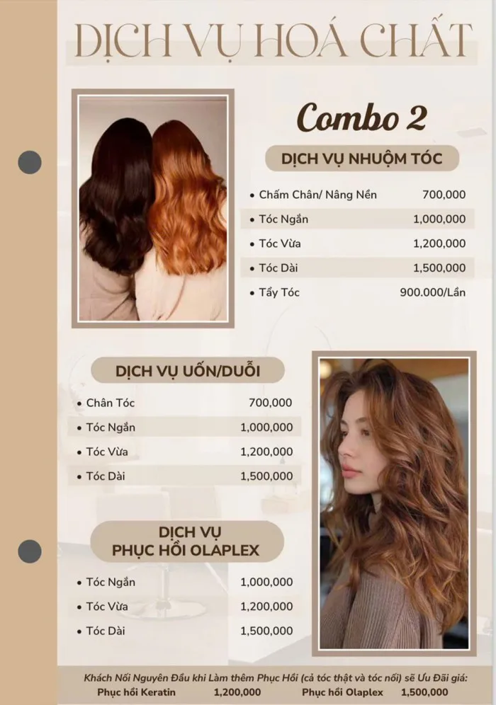 BẢNG GIÁ DỊCH VỤ NỐI TÓC THẢO TÂY