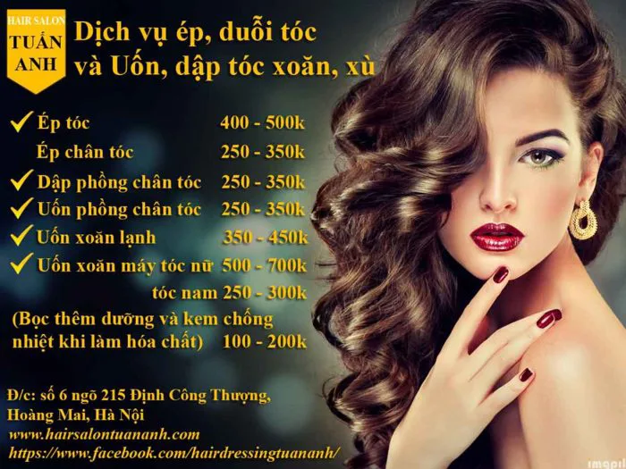1. Bảng giá dịch vụ