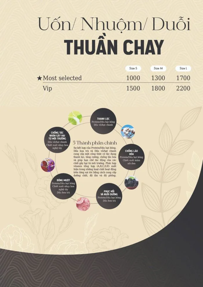 BẢNG GIÁ DỊCH VỤ TRAKY HAIR SALON