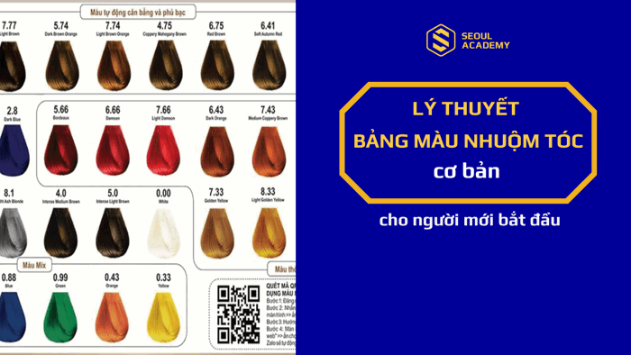 Lý thuyết bảng màu nhuộm tóc cơ bản cho người mới bắt đầu