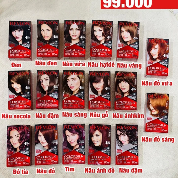 THUỐC NHUỘM TÓC REVLON COLOR SILK (30, 32, 20, 46, 33,10, 41...)