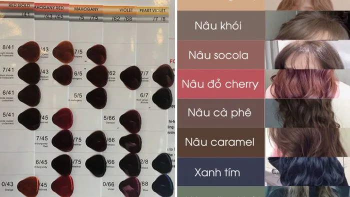 Tìm hiểu bảng màu nhuộm tóc đầy đủ và chi tiết nhất