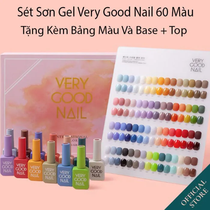 FULL BOX BẢNG MÀU + BASE TOP] Set Sơn Hàn Quốc Set sơn gel 60 màu