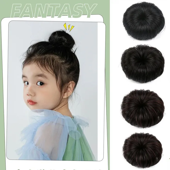 1 Búi Tóc Giả Xinh Xắn Cho Bé Gái