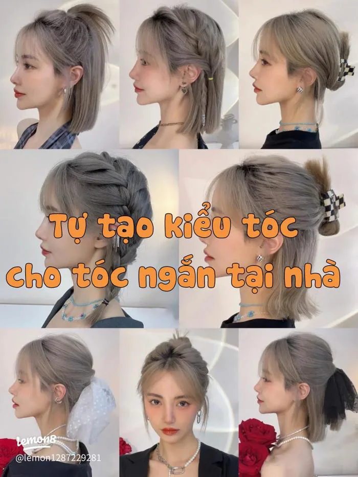 20 cách tạo kiểu tóc ngắn đẹp tại nhà: buộc, cột, uốn cho tóc ngang vai