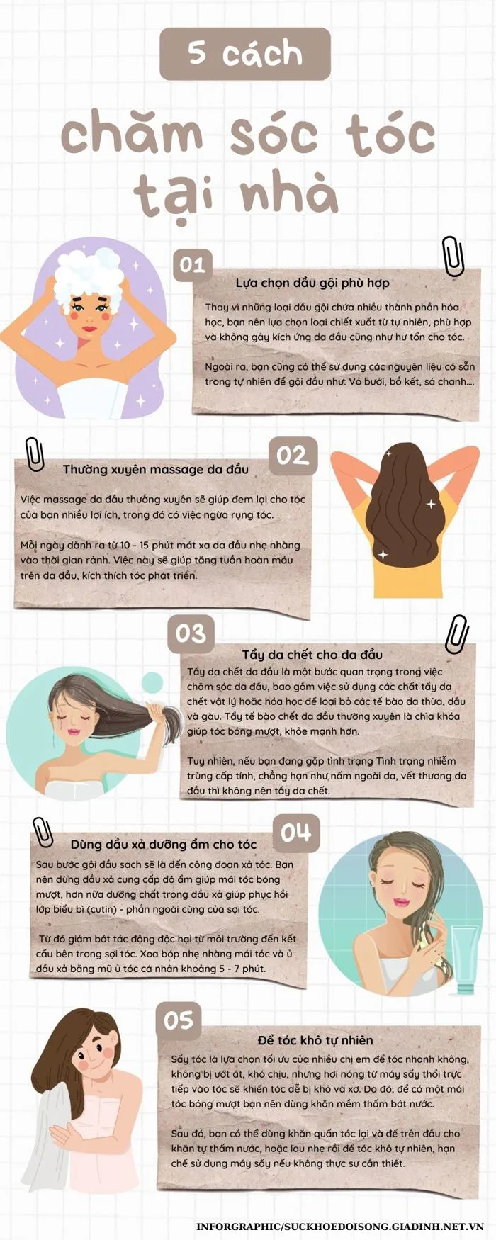 5 cách chăm sóc tóc tại nhà đơn giản nhưng hữu hiệu