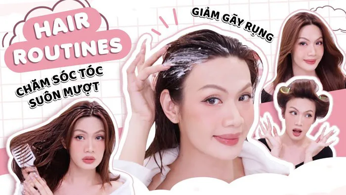 Cách chăm tóc bóng suôn mượt bóng khỏe của Luna Đào | Luna Dao's hair care  routine