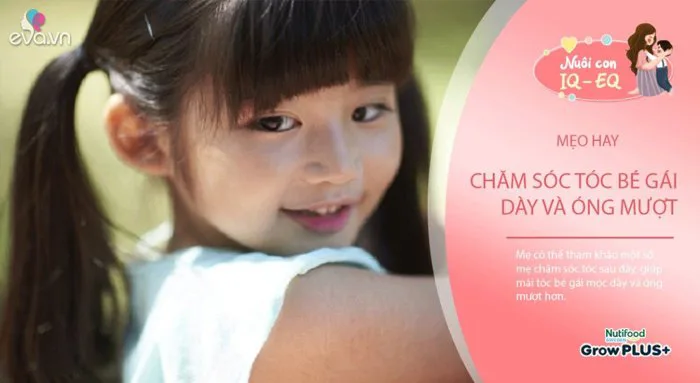 8 chiêu giúp tóc bé gái nhanh mọc dày và óng mượt