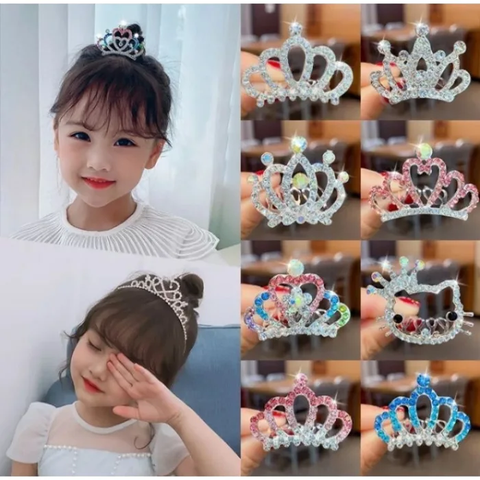 Cài tóc vương miện công chúa mini cho bé gái