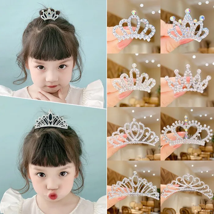 Cài tóc vương miện đính đá đáng yêu cho bé gái
