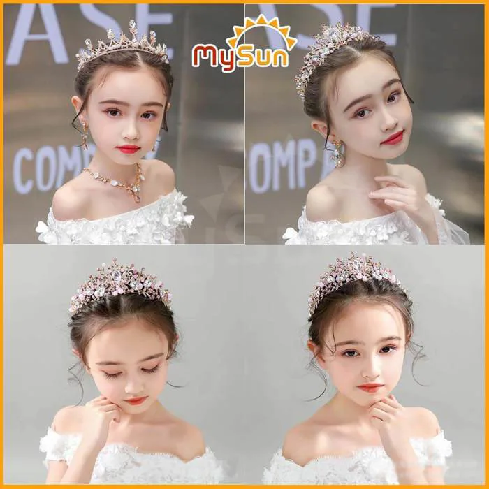 Vương miện công chúa hoàng gia size trẻ em cho bé gái cài tóc