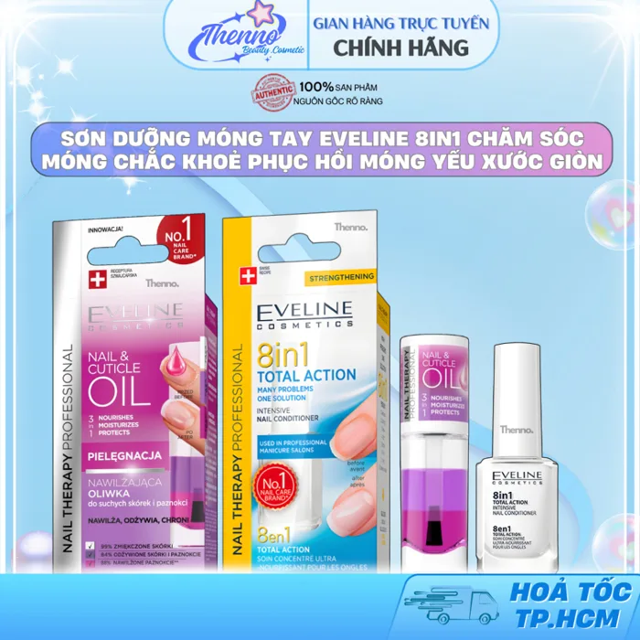 Dầu Dưỡng Móng Tay Eveline 8in1 Chăm Sóc Móng Chắc Khoẻ Phục Hồi Móng Yếu  Xước Giòn | Shopee Việt Nam