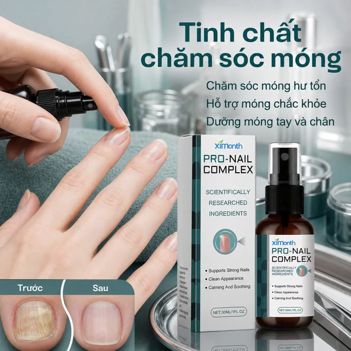Tinh chất chăm sóc móng Ximonth, dầu thầu dầu, Chăm sóc móng hư tổn, Hỗ trợ  móng chắc khỏe, Dưỡng móng tay và chân