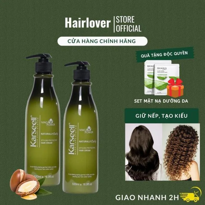 Gel giữ nếp tóc xoăn Karseell Curly Cream tạo kiểu dưỡng tóc uốn xoăn, gel vuốt