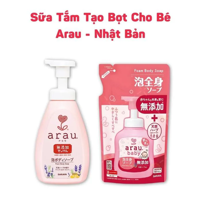 Sữa Tắm Bọt Arau Baby 450ml Nhật Bản – Dịu Nhẹ, 100% Tự Nhiên Cho Da Nhạy  Cảm Bé Sơ Sinh
