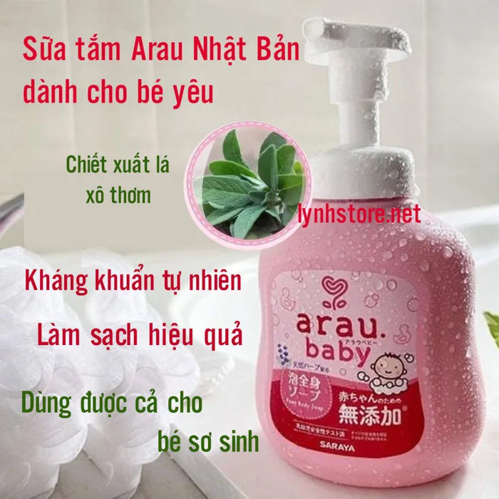 Sữa tắm gội AURA BABAY 450ml Nhật Bản - LynhStore.net