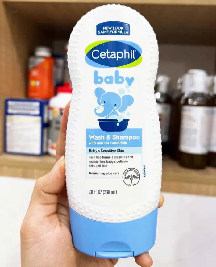 Sữa tắm gội cho bé Cetaphil Baby Wash and Shampoo with Natural Calendula  Sensitive Skin 230ml