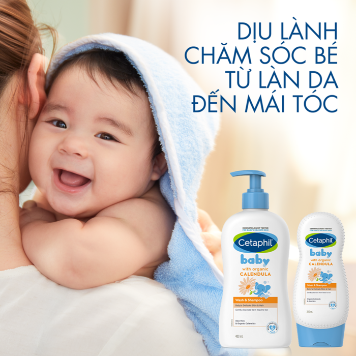 Sữa Tắm Gội Tinh Chất Hoa Cúc Dịu Nhẹ Cho Bé Cetaphil Baby Wash & Shampoo  CalendulaSữa Tắm Gội Tinh Chất Hoa Cúc Cetaphil Baby Wash & Shampoo  Calendula – JOLI COSMETIC