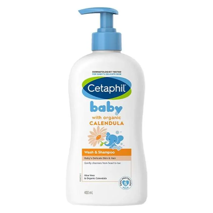 Sữa Tắm Gội Dịu Nhẹ Cho Bé Cetaphil Baby Wash & Shampoo With Organic  Calendula 400ml