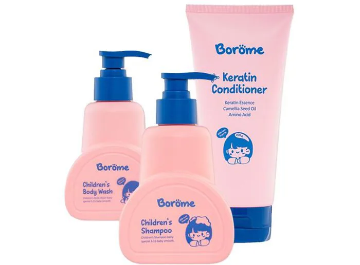 Combo dầu gội, dầu xả, sữa tắm cho bé Borome (Trên 3 tuổi)