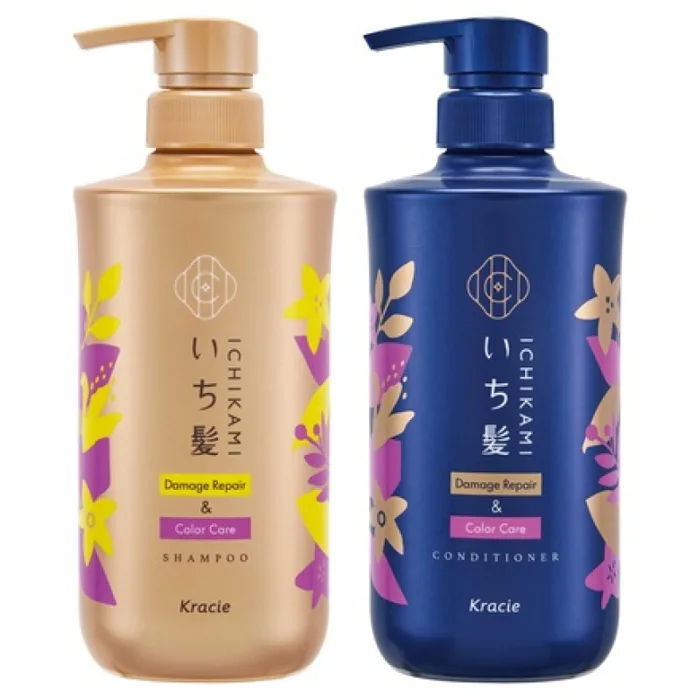 Bộ gội xả dưỡng ẩm dành cho tóc uốn nhuộm Ichikami Color Care 480mL + 480g