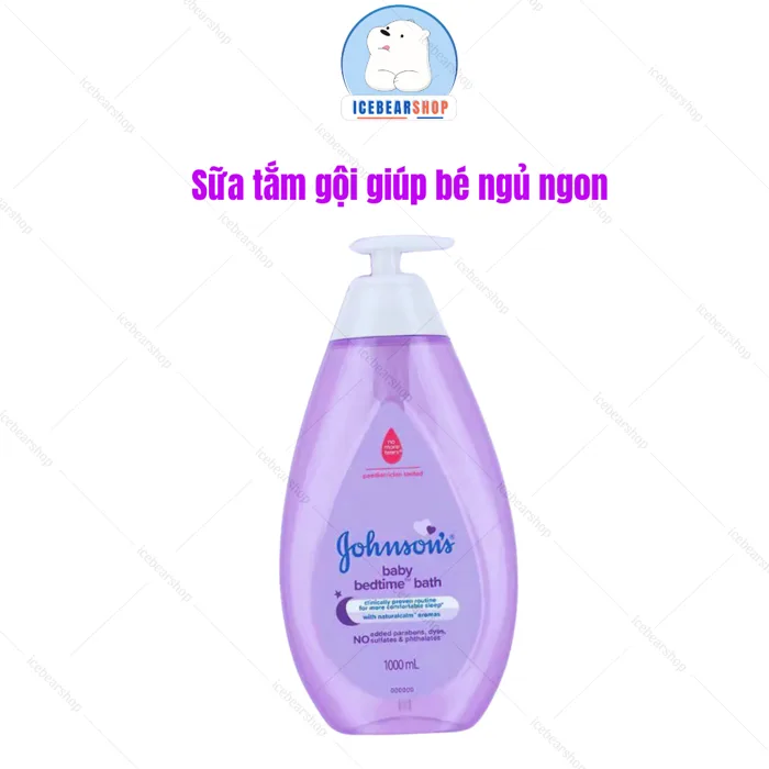 Sữa Tắm Gội Johnson Baby Bedtime, Dầu Gội Thư Giãn Cho Trẻ Sơ Sinh Và Trè  Nhỏ Giúp Bé Ngủ Ngon
