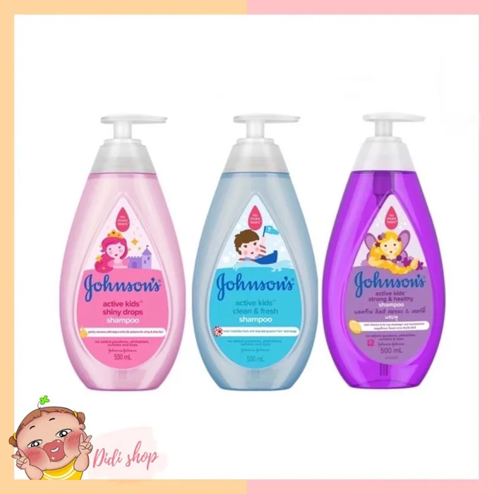 Dầu gội Johnson ‘s Baby óng mượt bé gái /bé trai và thơm mát năng động 500ml
