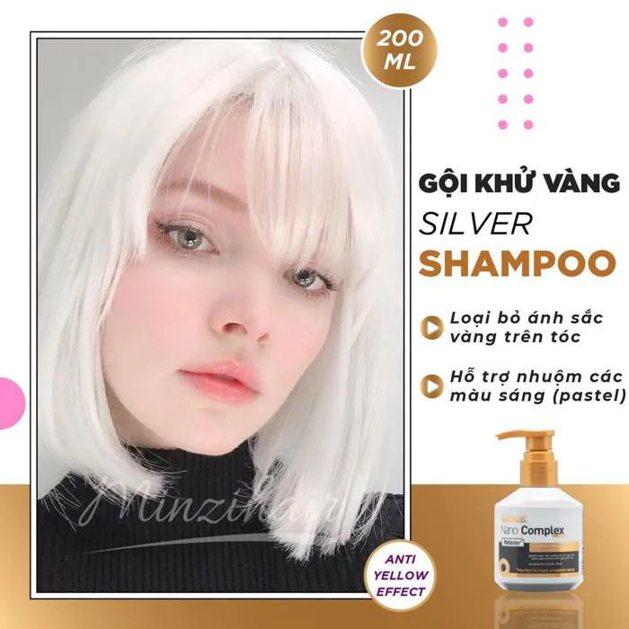 Dầu Gội Tím Khử Vàng 200ml - Thuốc nhuộm tóc minzihair