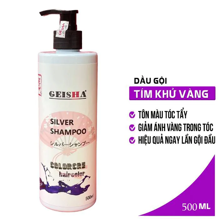 Dầu Gội Khử Vàng GEISHA 500ml | Đồ nghề tóc