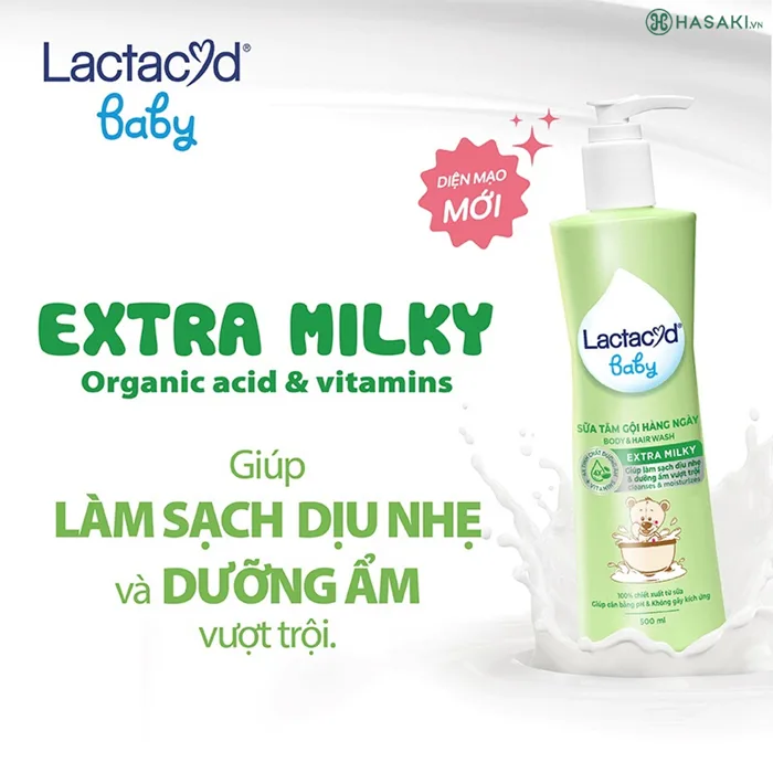 Sữa Tắm Gội Trẻ Em Lactacyd Baby Dịu Nhẹ & Dưỡng Ẩm 500ml | Hasaki.vn