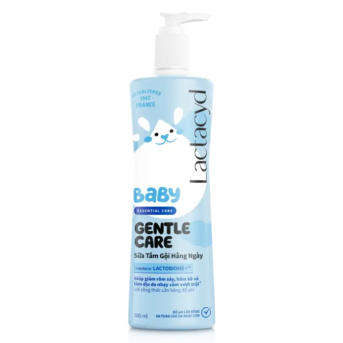 Sữa tắm gội trẻ em hằng ngày Lactacyd Baby Gentle Care 500ml