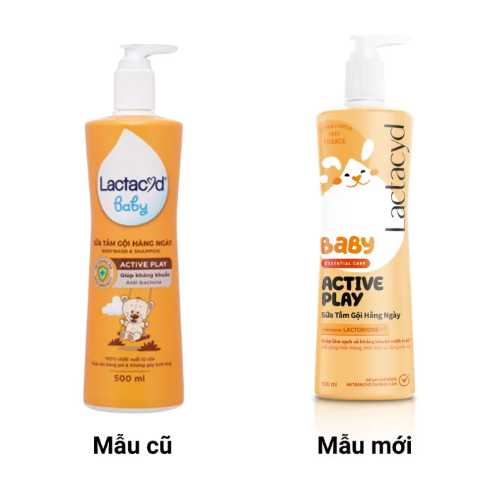 Sữa tắm gội Lactacyd Baby Active Play giúp dưỡng ẩm, giảm kích ứng cho da  bé (Chai 500ml)