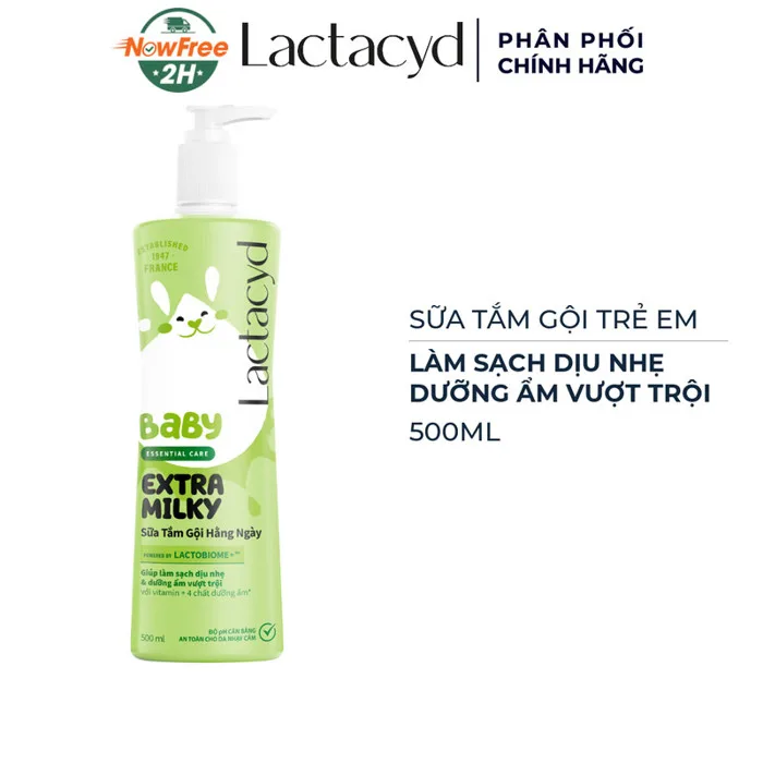 Sữa Tắm Gội Trẻ Em Lactacyd Baby Dịu Nhẹ & Dưỡng Ẩm 500ml | Hasaki.vn