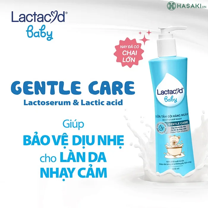 Sữa Tắm Gội Trẻ Em Lactacyd Baby Dịu Nhẹ & Dưỡng Ẩm 500ml | Hasaki.vn
