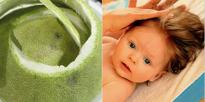 Giúp tóc bé mọc dày, nhanh và mềm mượt nhờ dầu gội bưởi