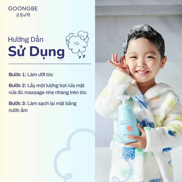 Bé từ 3 tuổi] Dầu Gội Suôn Mượt và Giam Khô Tóc Dành Cho Bé GOONGBE K –  Gomi Mall VN