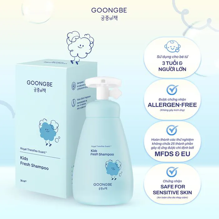 Bé từ 3 tuổi] Dầu Gội Suôn Mượt và Giam Khô Tóc Dành Cho Bé GOONGBE K –  Gomi Mall VN