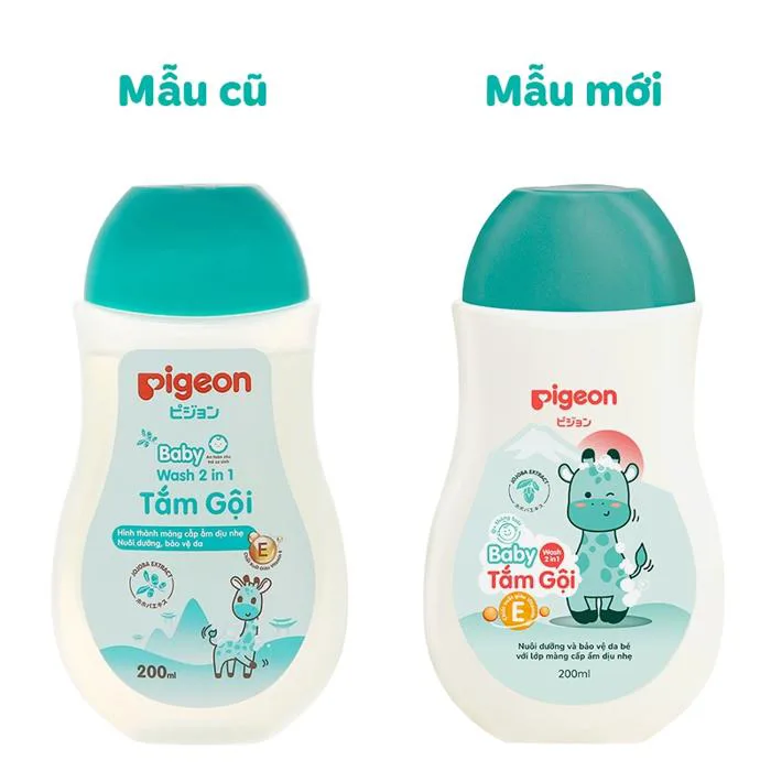 Tắm - gội Pigeon 200ml - Jojoba dịu nhẹ, sạch da bé, tặng quà bill 299k -  AVAKids.com