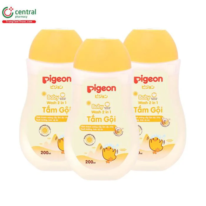 Tắm gội Pigeon Hoa Hướng Dương 200ml 2 trong 1 dành cho trẻ em