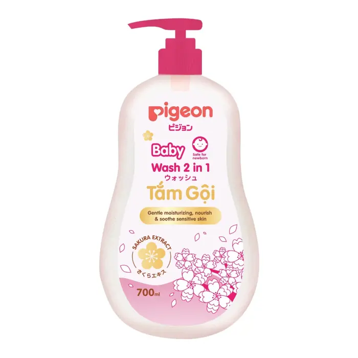 Sữa tắm gội dịu nhẹ cho bé 2in1 Sakura Pigeon 700ml giá tốt