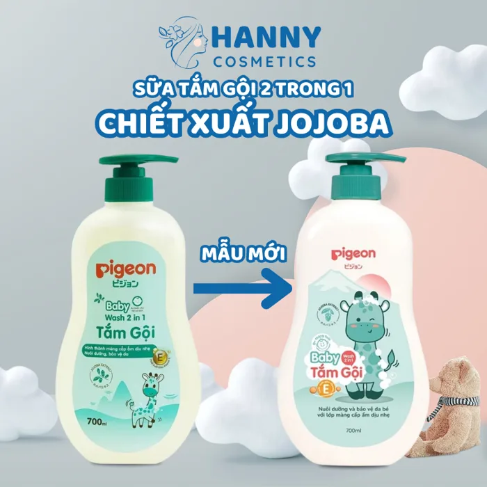 Tắm gội Pigeon tắm gội cho bé sữa tắm gội toàn thân 2 trong 1 dầu gội sữa  tắm dịu nhẹ 200ml 700ml – Hanny | Shopee Việt Nam