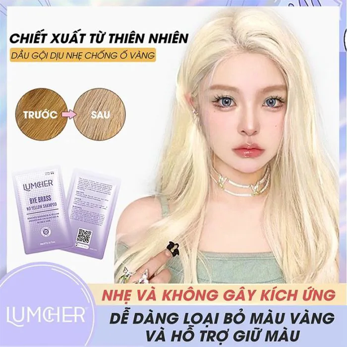 Dầu gội tím khử vàng giữ màu tóc nhuộm tại nhà chính hãng Lumcher | Lazada  Việt Nam