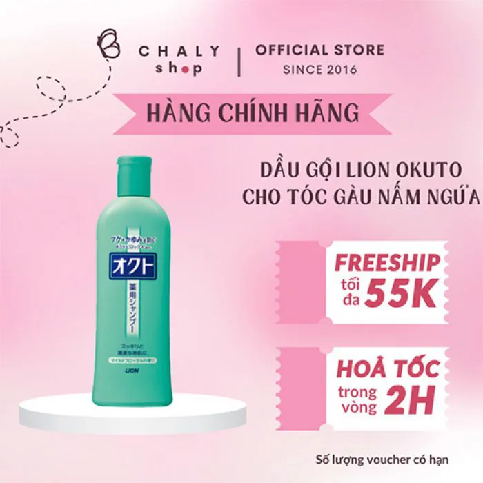 Dầu gội cải thiện gàu, nấm, viêm ngứa da đầu Lion Okuto 215k Nhật rất hiệu quả | Shop Nhật Chaly Dầu gội cải thiện gàu, nấm, viêm ngứa da đầu Lion Okuto 215k Nhật rất hiệu quả | Shop Nhật Chaly