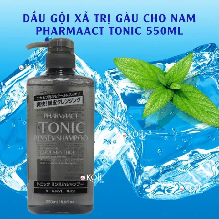 Dầu gội xả trị gàu cho nam Tonic Pharmaact 550ml (mẫu mới) Dầu gội xả trị gàu cho nam Tonic Pharmaact 550ml (mẫu mới)