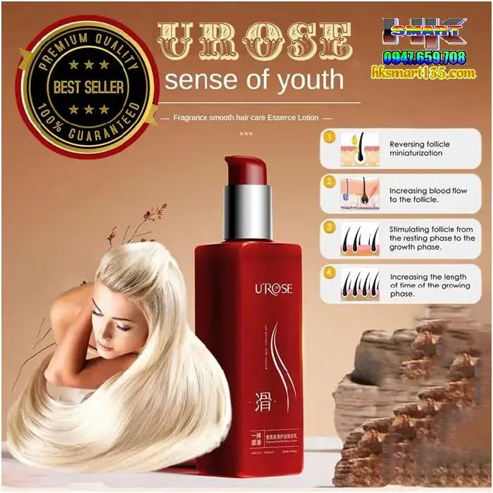 KEM DƯỠNG Ủ TÓC UROSE 200ML PHỤC HỒI HƯ TỔN GIÚP TÓC SUÔN MƯỢT VÀO NẾP
